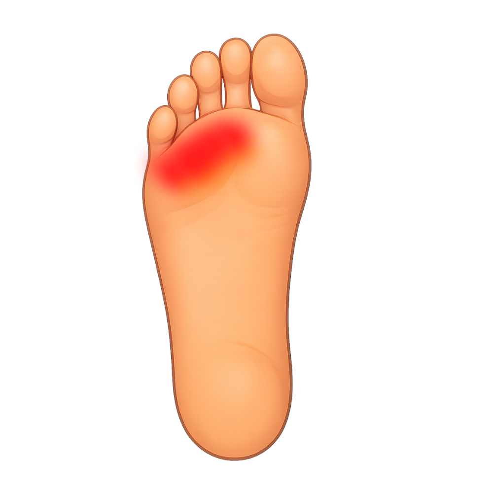 All toes except the big toe pain